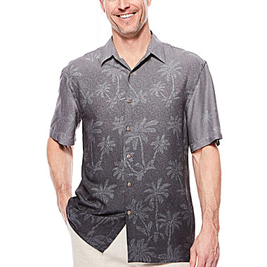 Island Shores Short-Sleeve Printed Camp Shirt