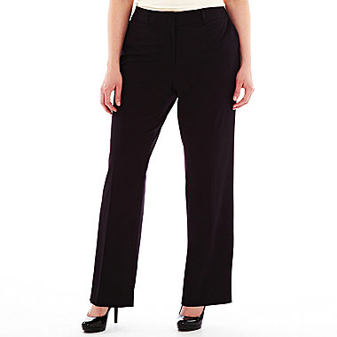 Liz Claiborne Classic Sophie Secretly Slender Trouser Leg Pants - Plus