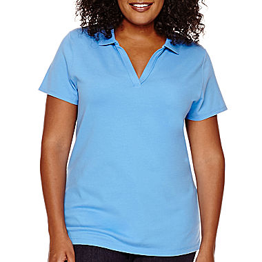 St. John's Bay Short-Sleeve Polo Shirt - Plus