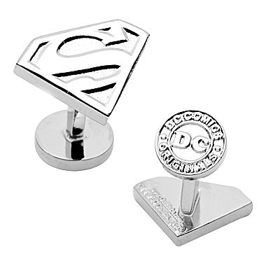 Silver Superman Shield Cufflinks